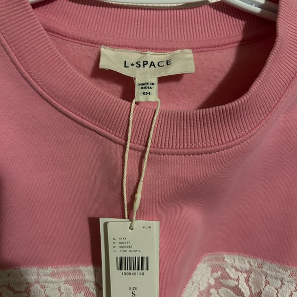 L*Space Pink Lace Number Sweater - Picture 2 of 4